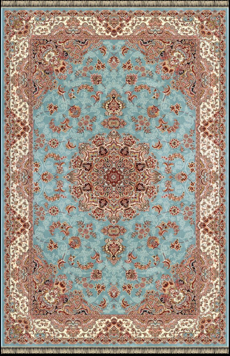 Shahkar Blue - Cream 2341
