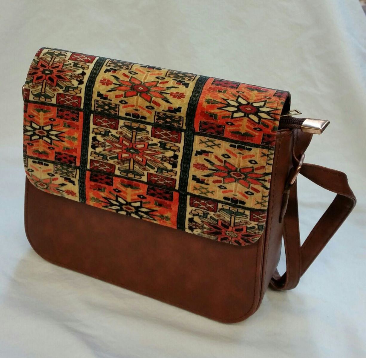 Persian women's traditional long handle leather bag  134