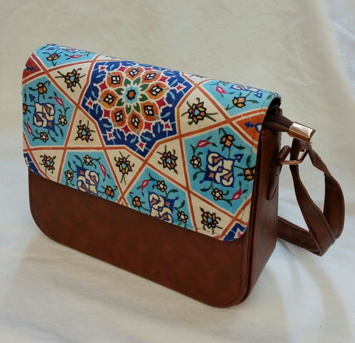 Persian women's traditional long handle leather bag  137