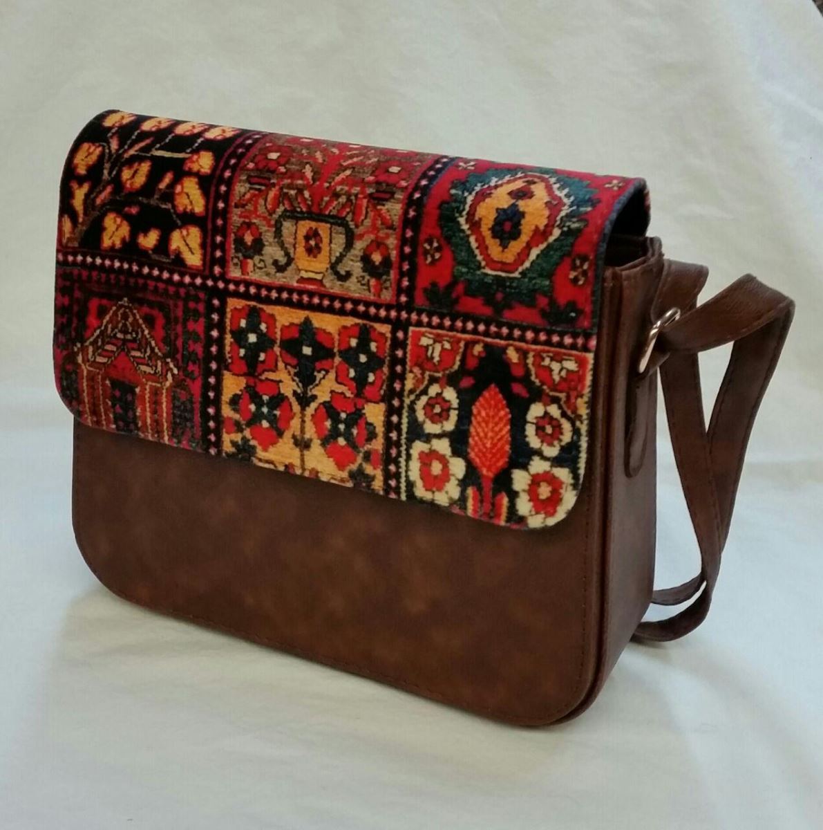 Persian women's traditional long handle leather bag  142 SOLD