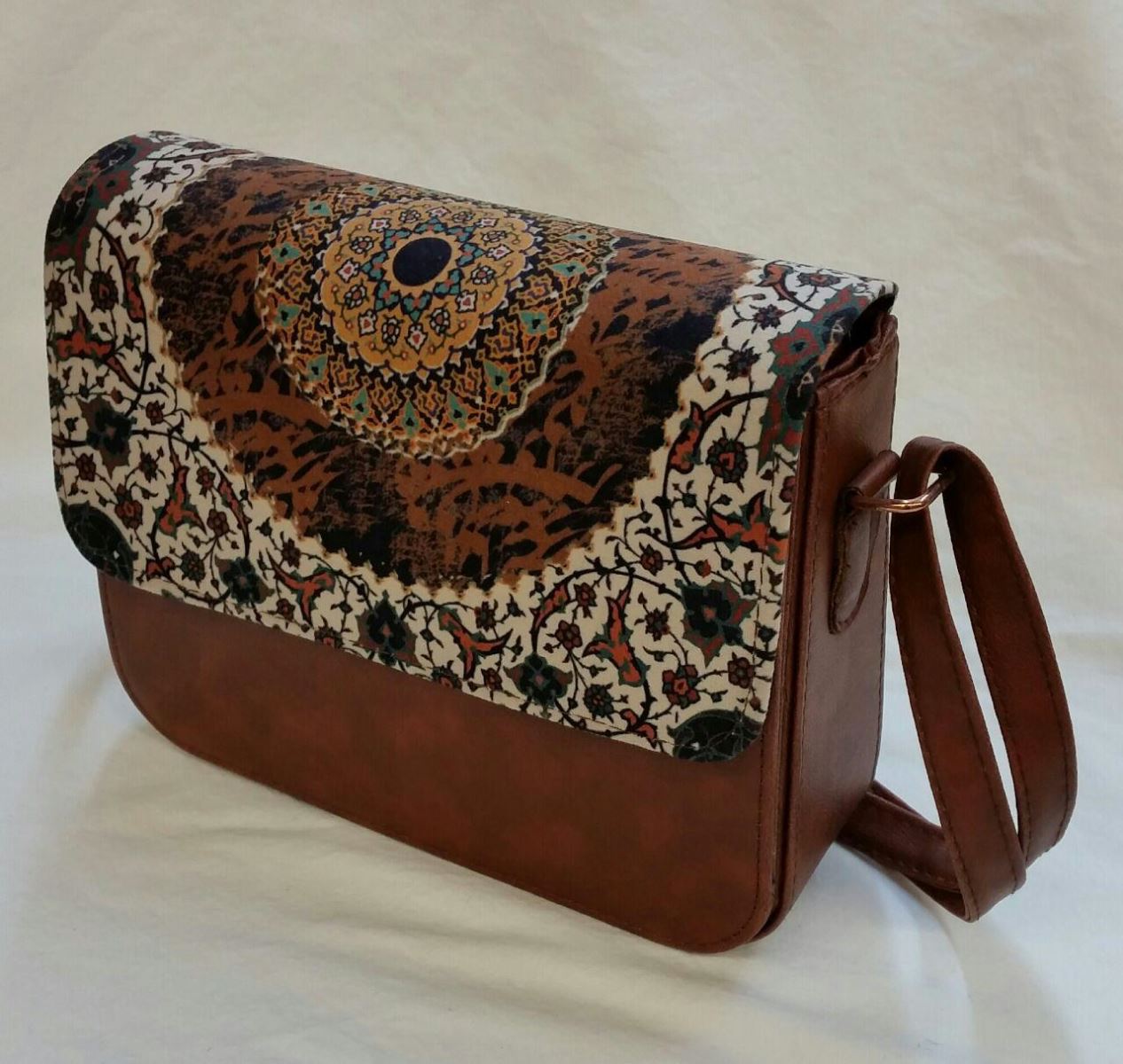 Persian women's traditional long handle leather bag  144 SOLD