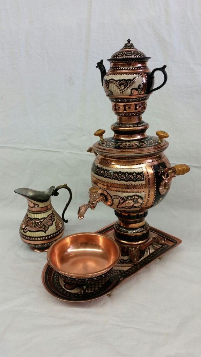 Copper Toreutics Tea Set  299 SOLD