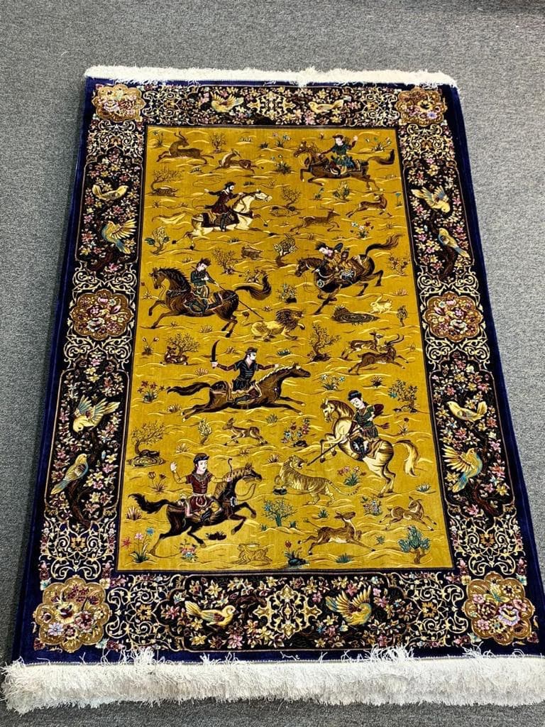Persian Hand Loom silk Rug 212 SOLD